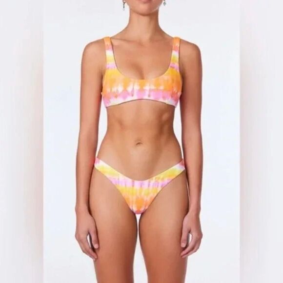 NEW Set! It’s now cool x free people tequila sunrise bikini, size Large - Picture 6 of 12